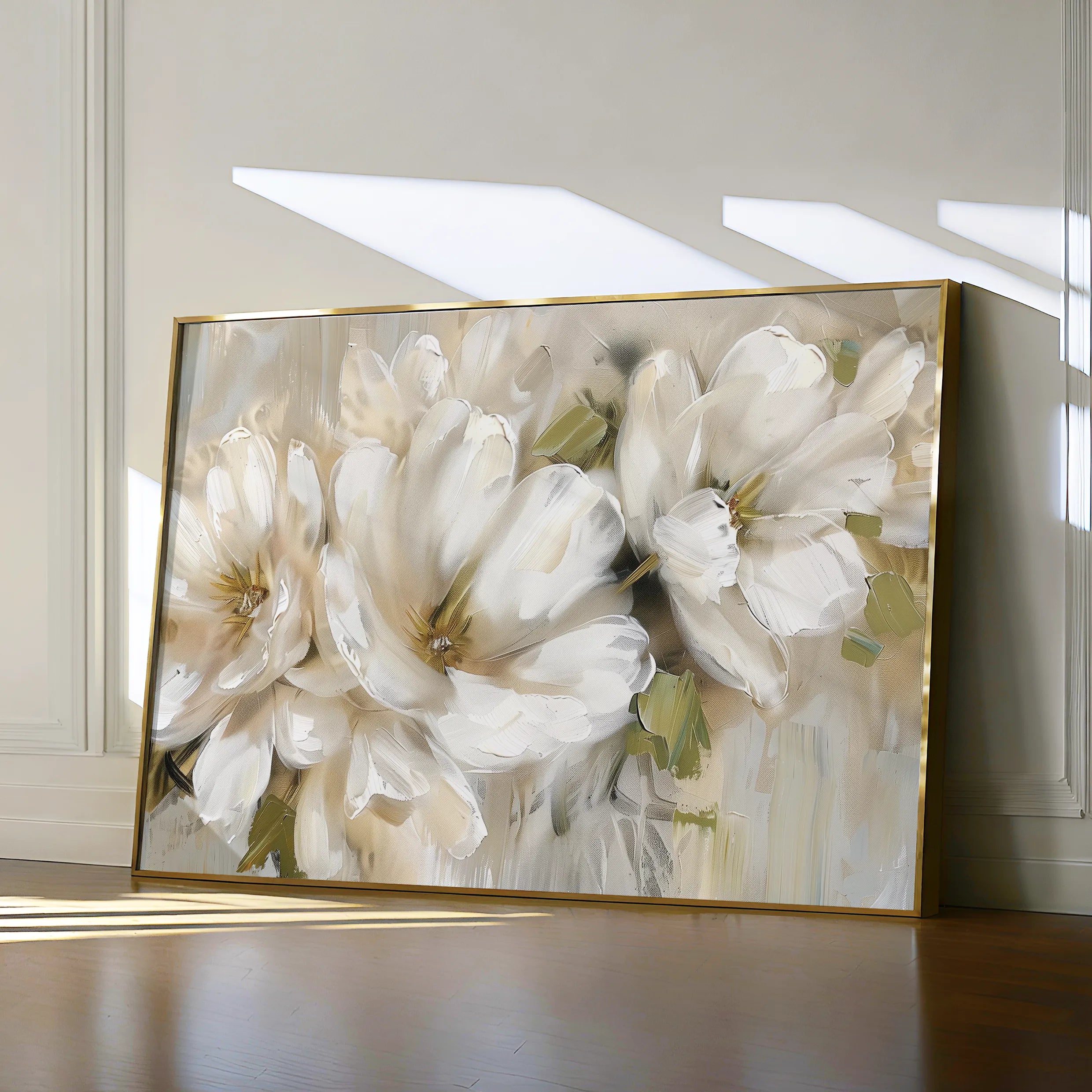 Floral 558 Canvas Art 60 x 40 cm / Black