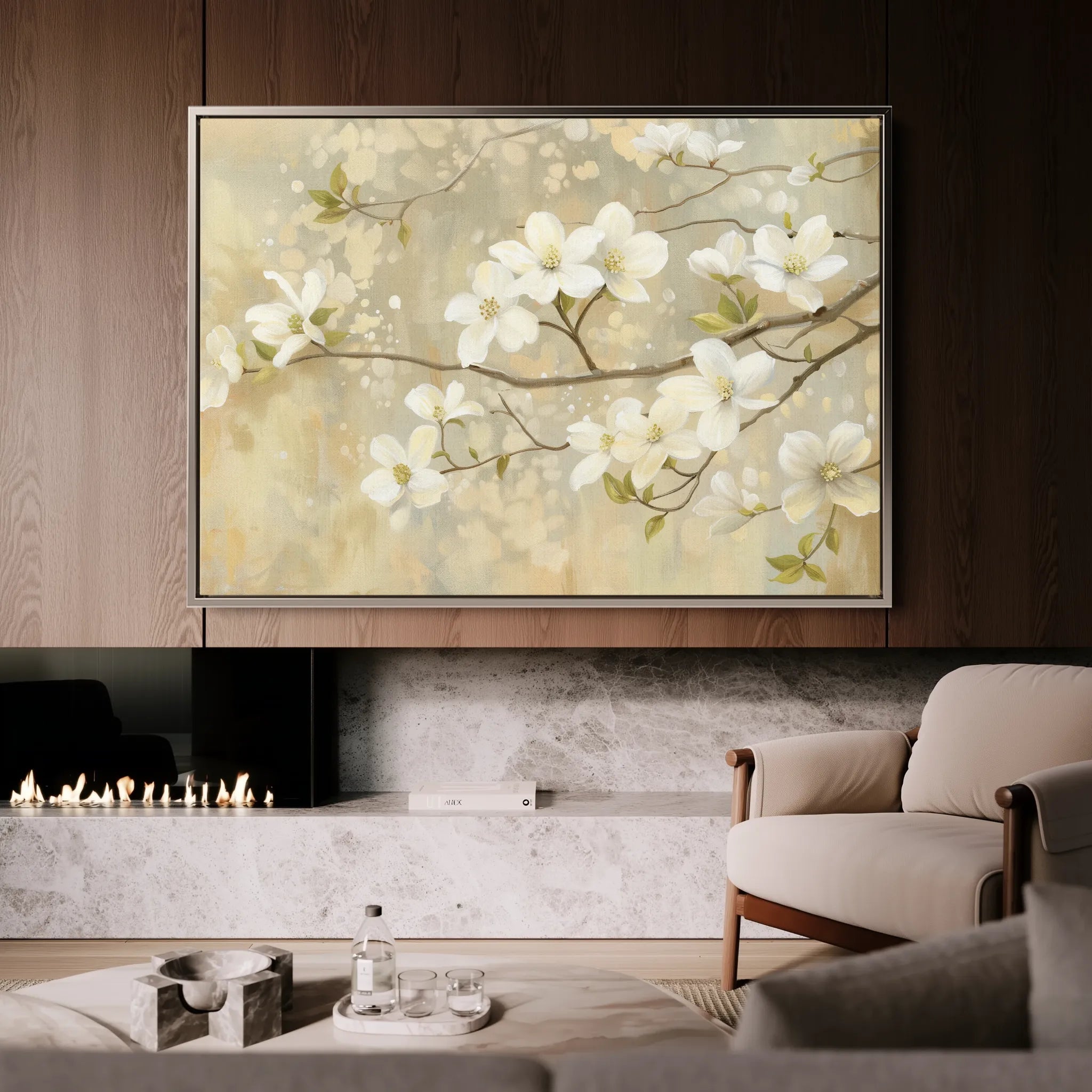 Floral 559 Canvas Art 60 x 40 cm / Black