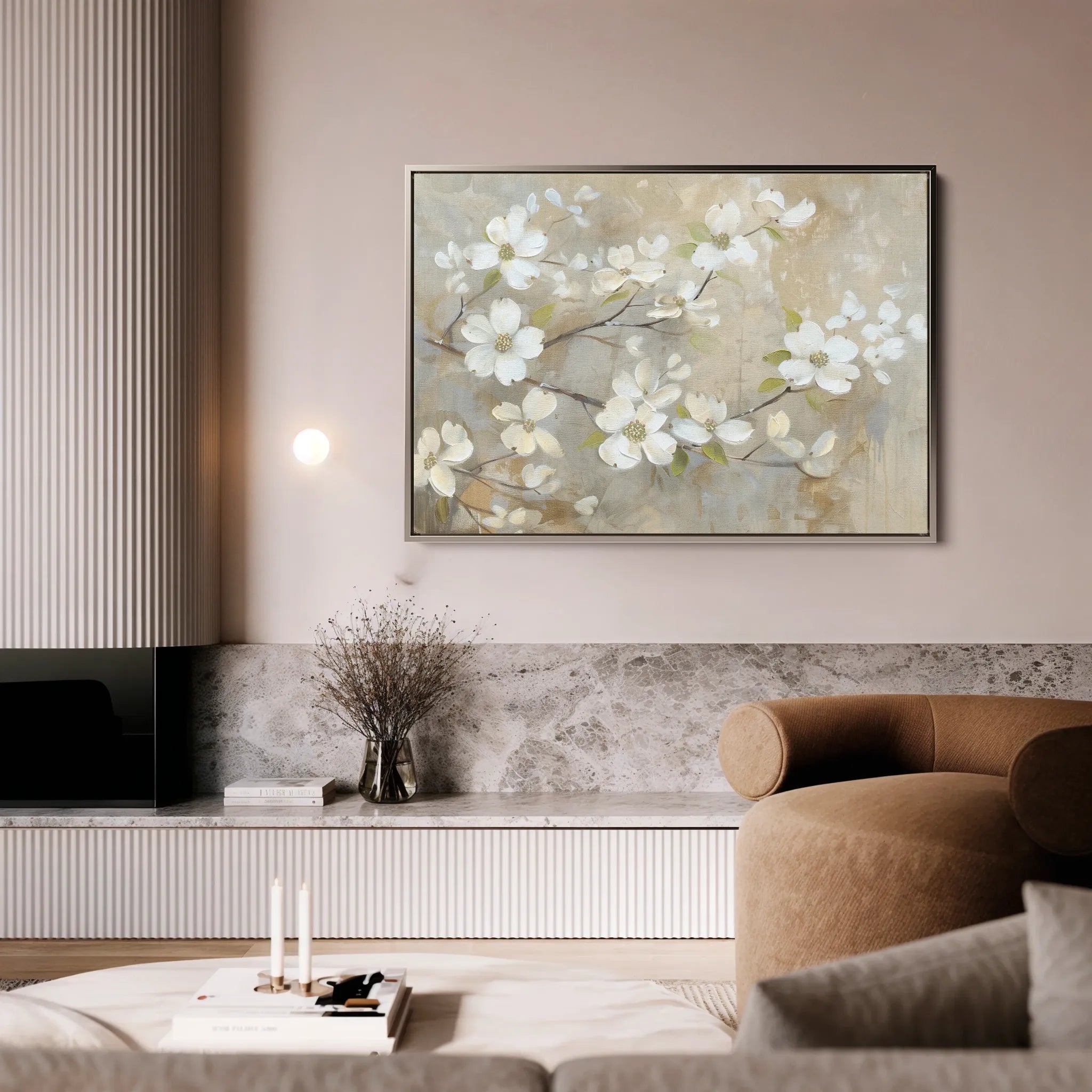 Floral 560 Canvas Art 60 x 40 cm / Black