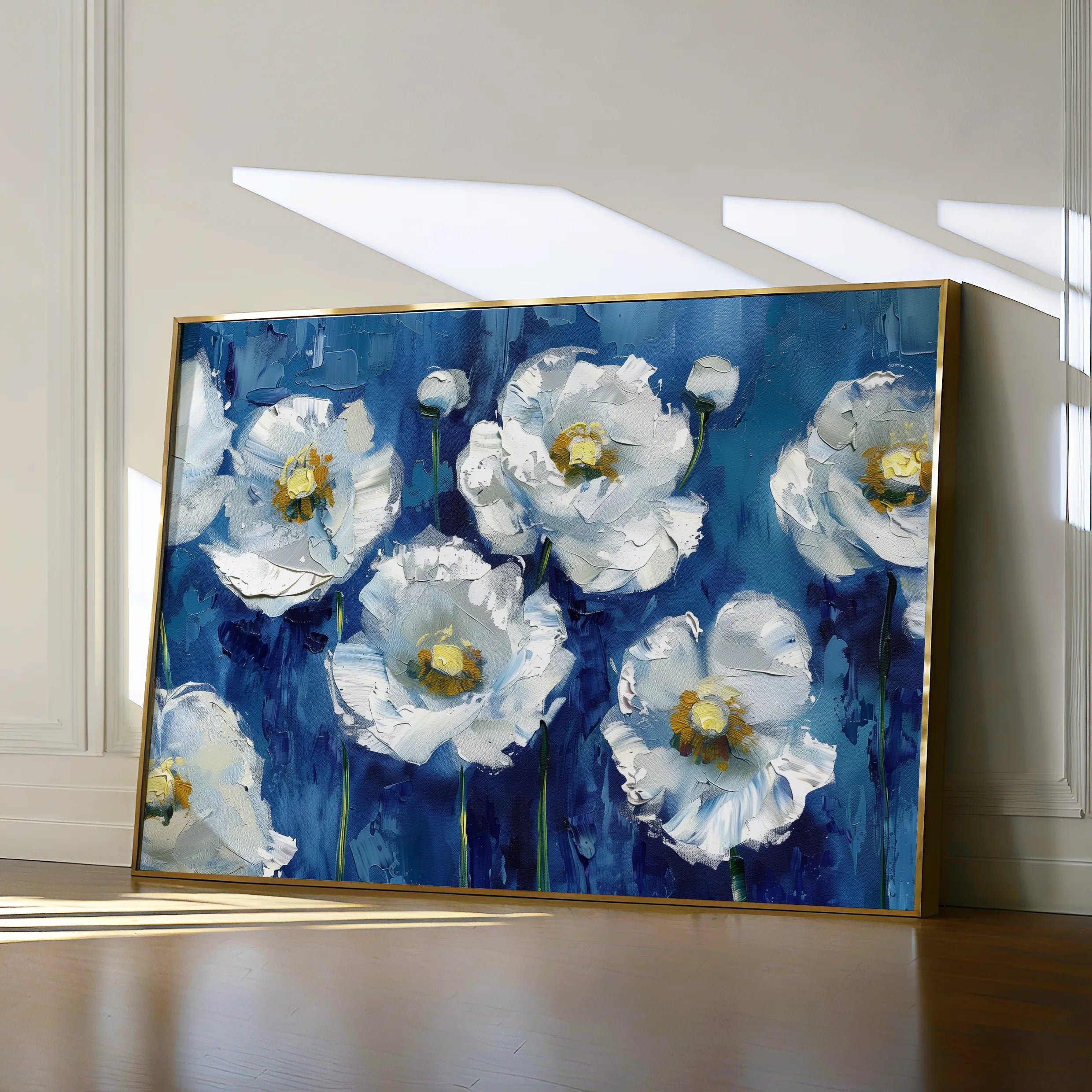 Floral 561 Canvas Art 60 x 40 cm / Black