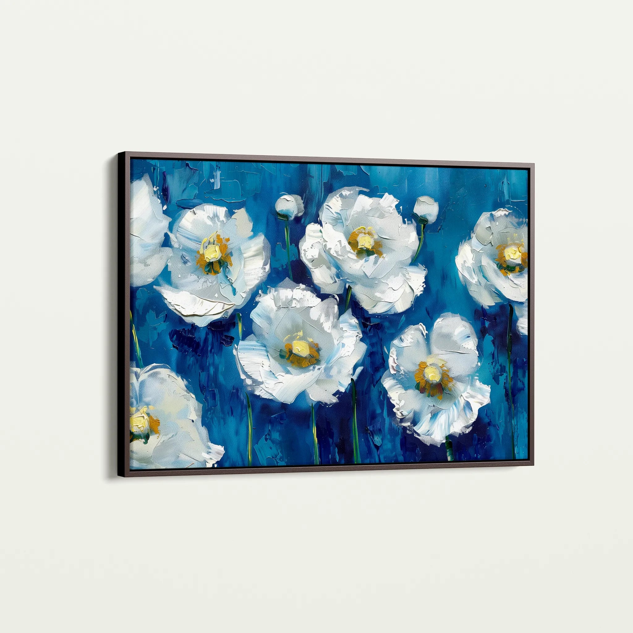 Floral 561 Canvas Art 60 x 40 cm / Black