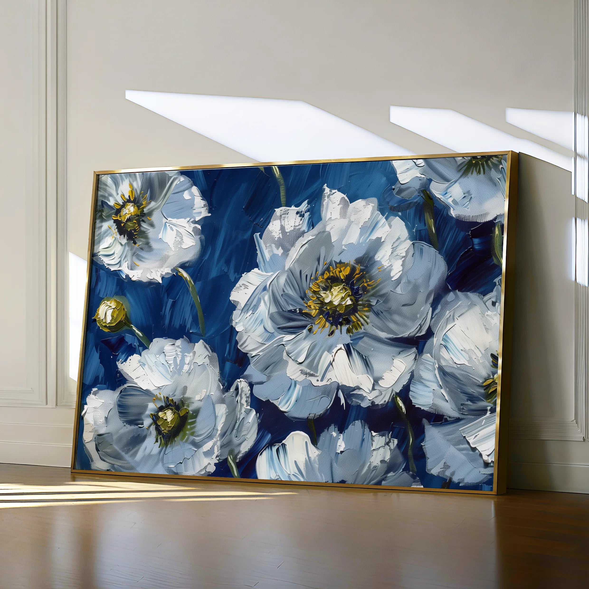 Floral 562 Canvas Art 60 x 40 cm / Black