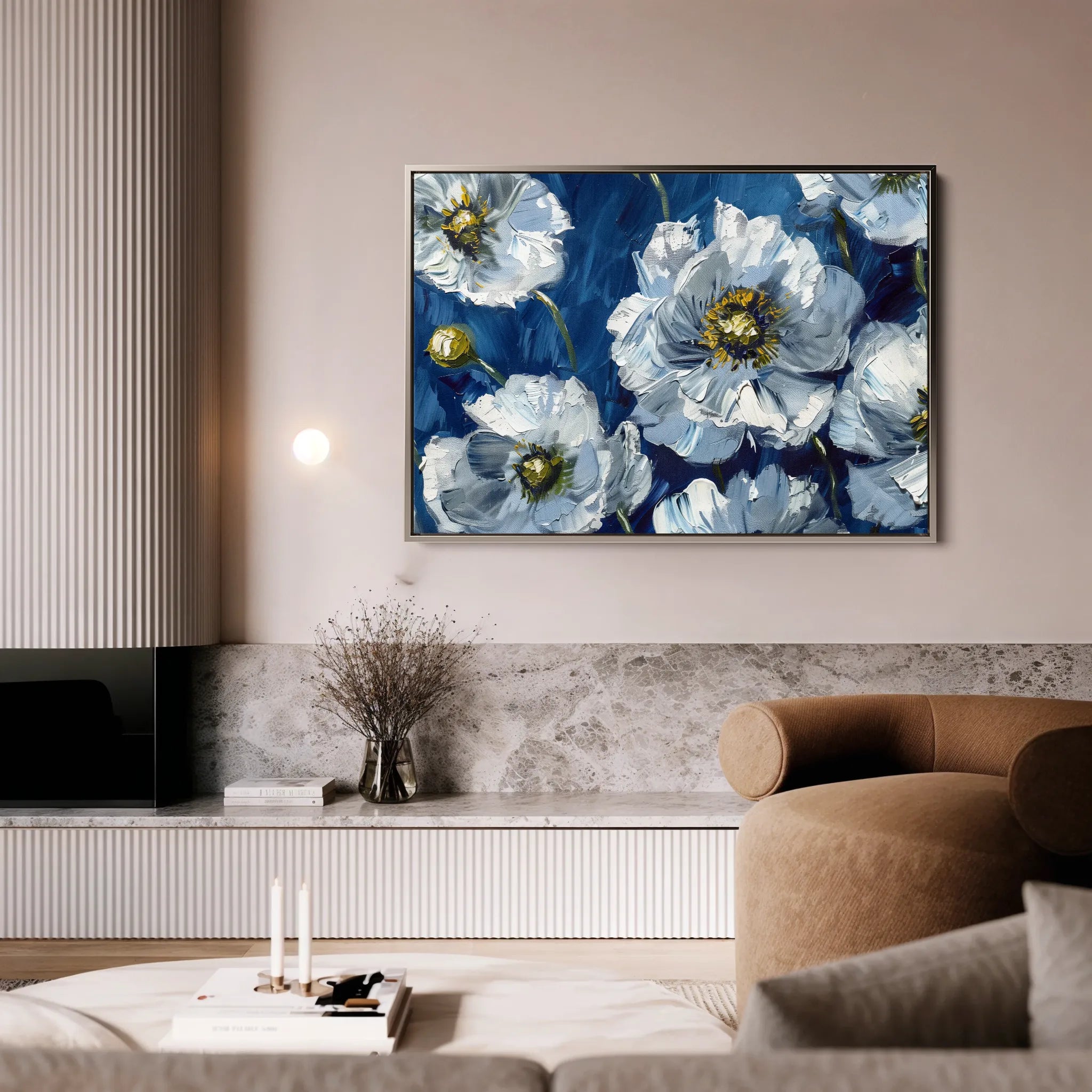 Floral 562 Canvas Art 60 x 40 cm / Black