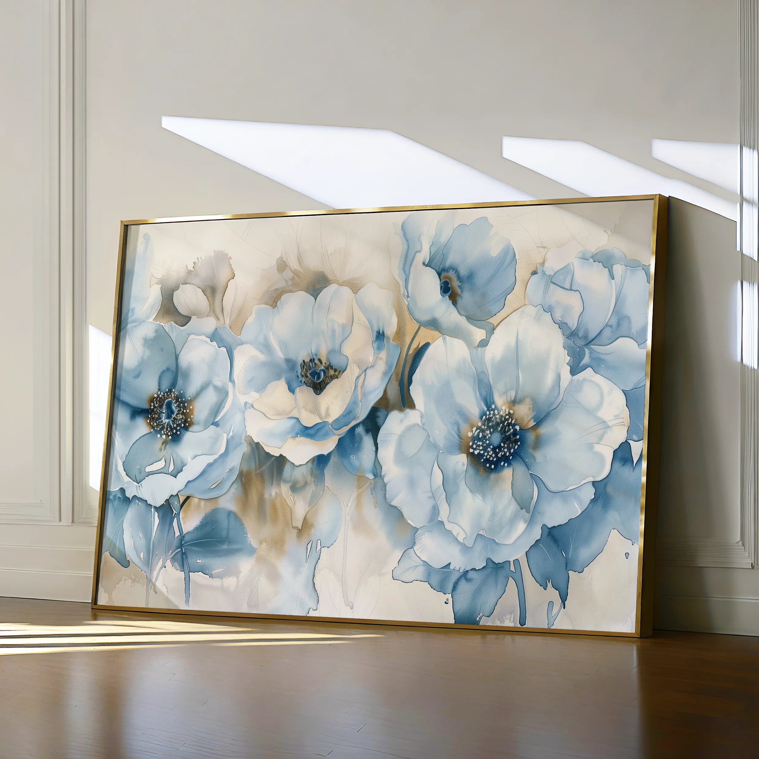 Floral 565 Canvas Art 60 x 40 cm / Black