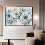 Floral 565 Canvas Art 60 x 40 cm / Black