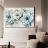 Floral 565 Canvas Art 60 x 40 cm / Black