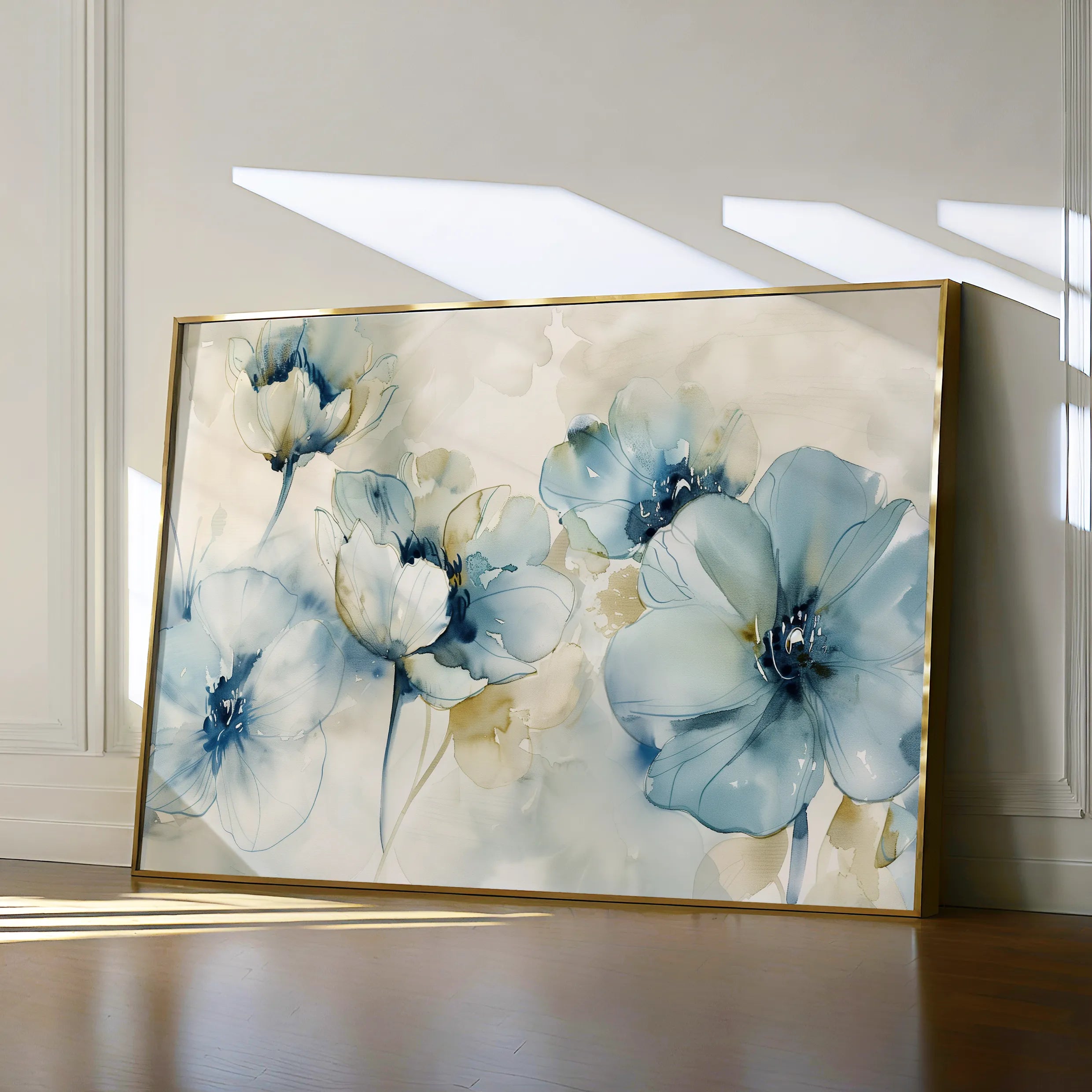Floral 566 Canvas Art 60 x 40 cm / Black