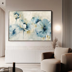 Floral 566 Canvas Art 60 x 40 cm / Black