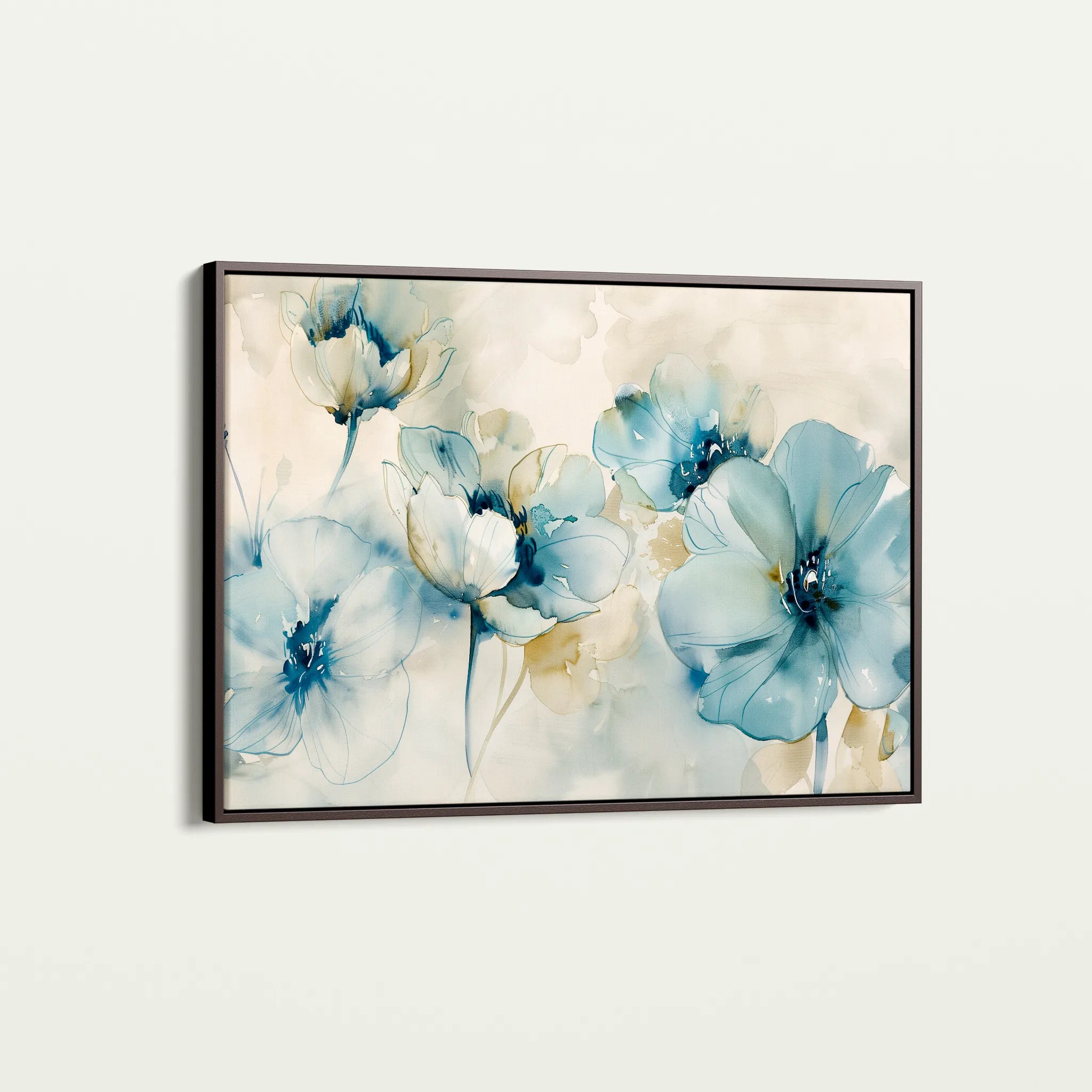 Floral 566 Canvas Art 60 x 40 cm / Black
