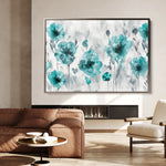 Floral 567 Canvas Art 60 x 40 cm / Black