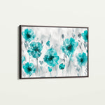 Floral 567 Canvas Art 60 x 40 cm / Black