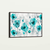 Floral 567 Canvas Art 60 x 40 cm / Black