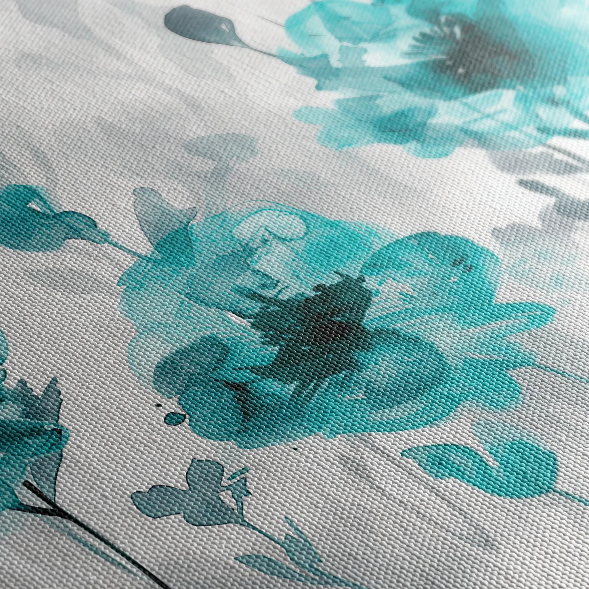 Floral 567 Canvas Art 60 x 40 cm / Black