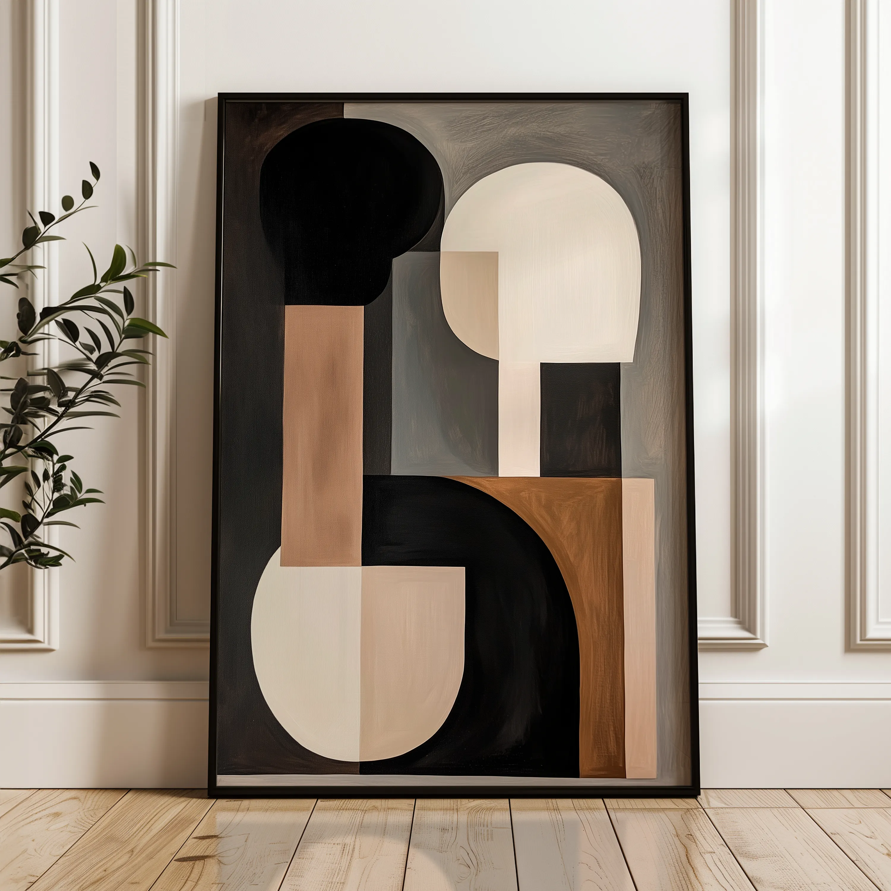 Abstract 568 Canvas Art 60 x 40 cm / Black
