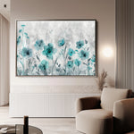 Floral 568 Canvas Art 60 x 40 cm / Black