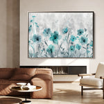 Floral 568 Canvas Art 60 x 40 cm / Black