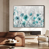 Floral 568 Canvas Art 60 x 40 cm / Black