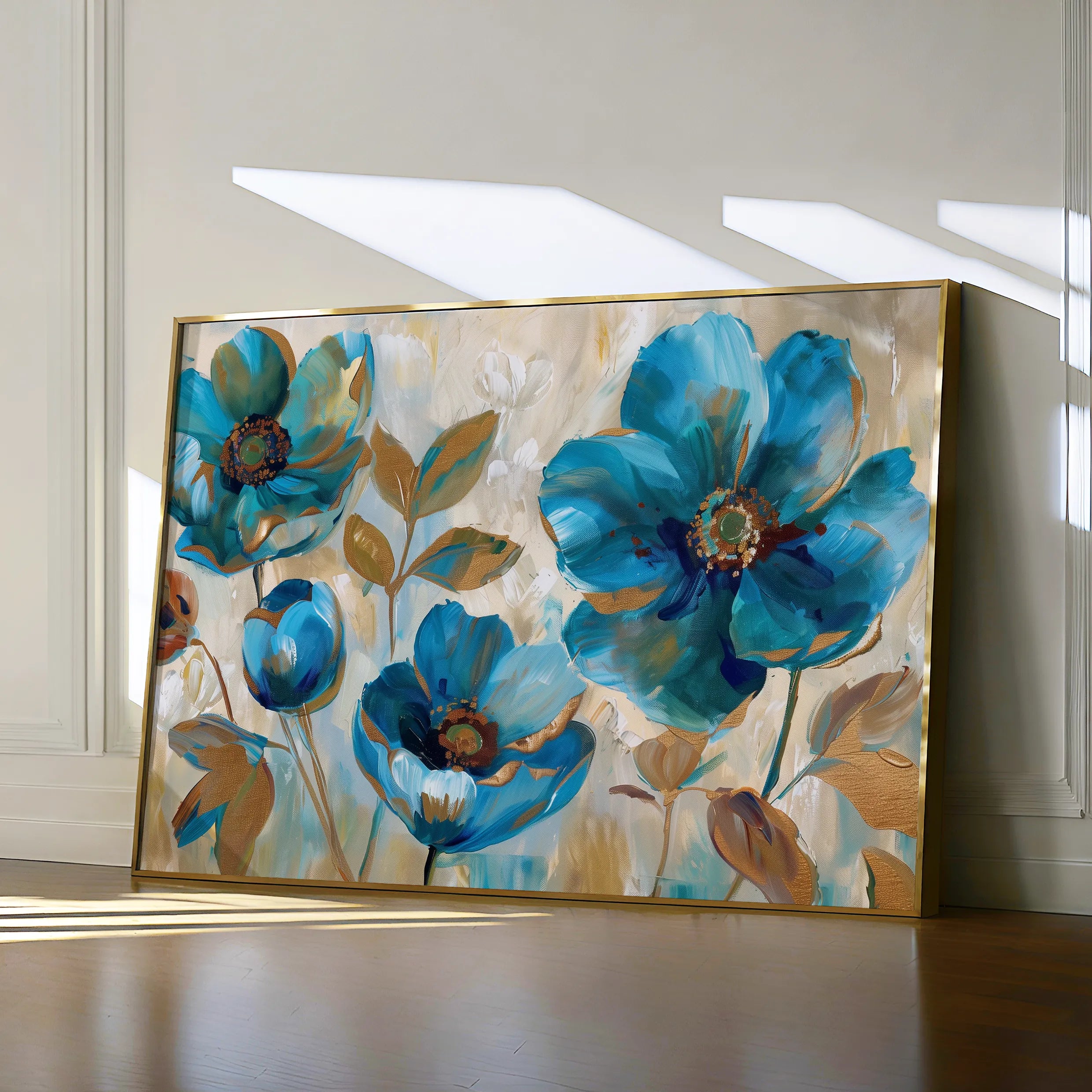 Floral 569 Canvas Art 60 x 40 cm / Black