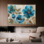 Floral 569 Canvas Art 60 x 40 cm / Black