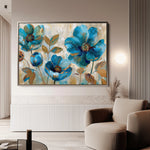 Floral 569 Canvas Art 60 x 40 cm / Black
