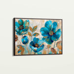 Floral 569 Canvas Art 60 x 40 cm / Black