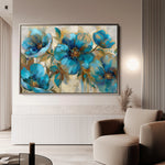 Floral 570 Canvas Art 60 x 40 cm / Black