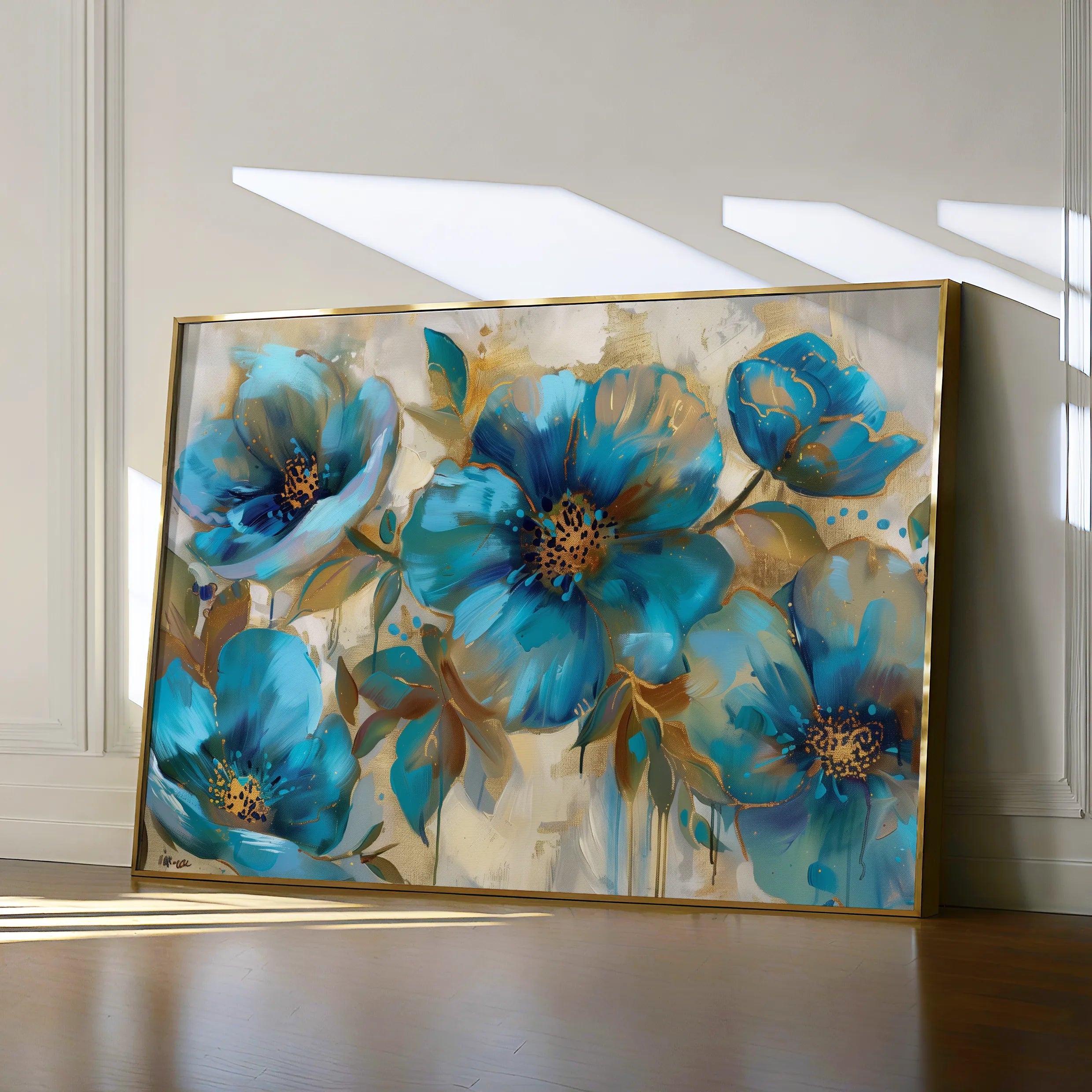 Floral 570 Canvas Art 60 x 40 cm / Black