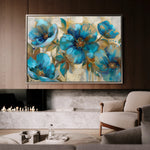 Floral 570 Canvas Art 60 x 40 cm / Black