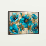 Floral 570 Canvas Art 60 x 40 cm / Black