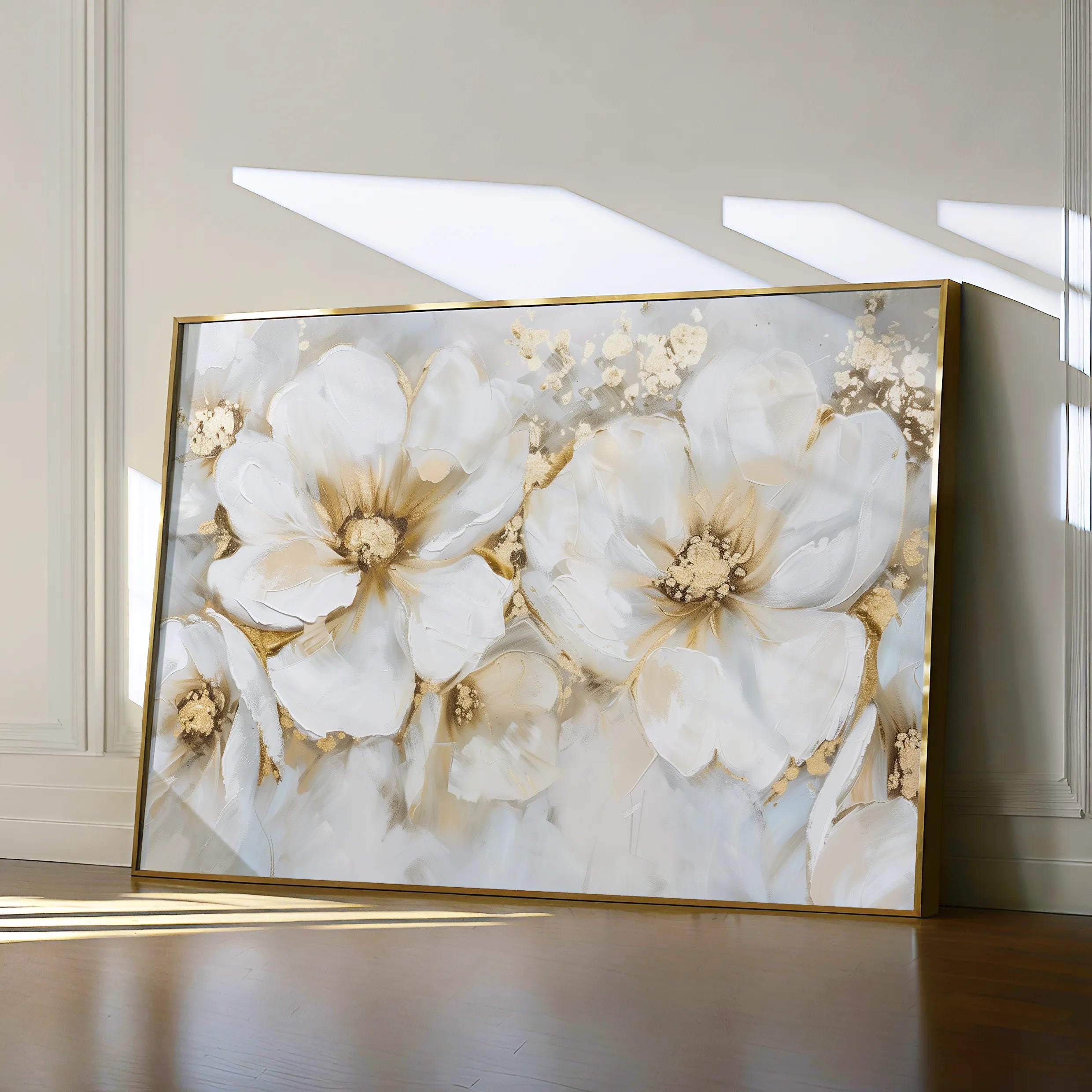 Floral 571 Canvas Art 60 x 40 cm / Black