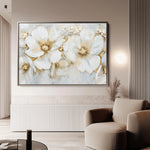 Floral 571 Canvas Art 60 x 40 cm / Black