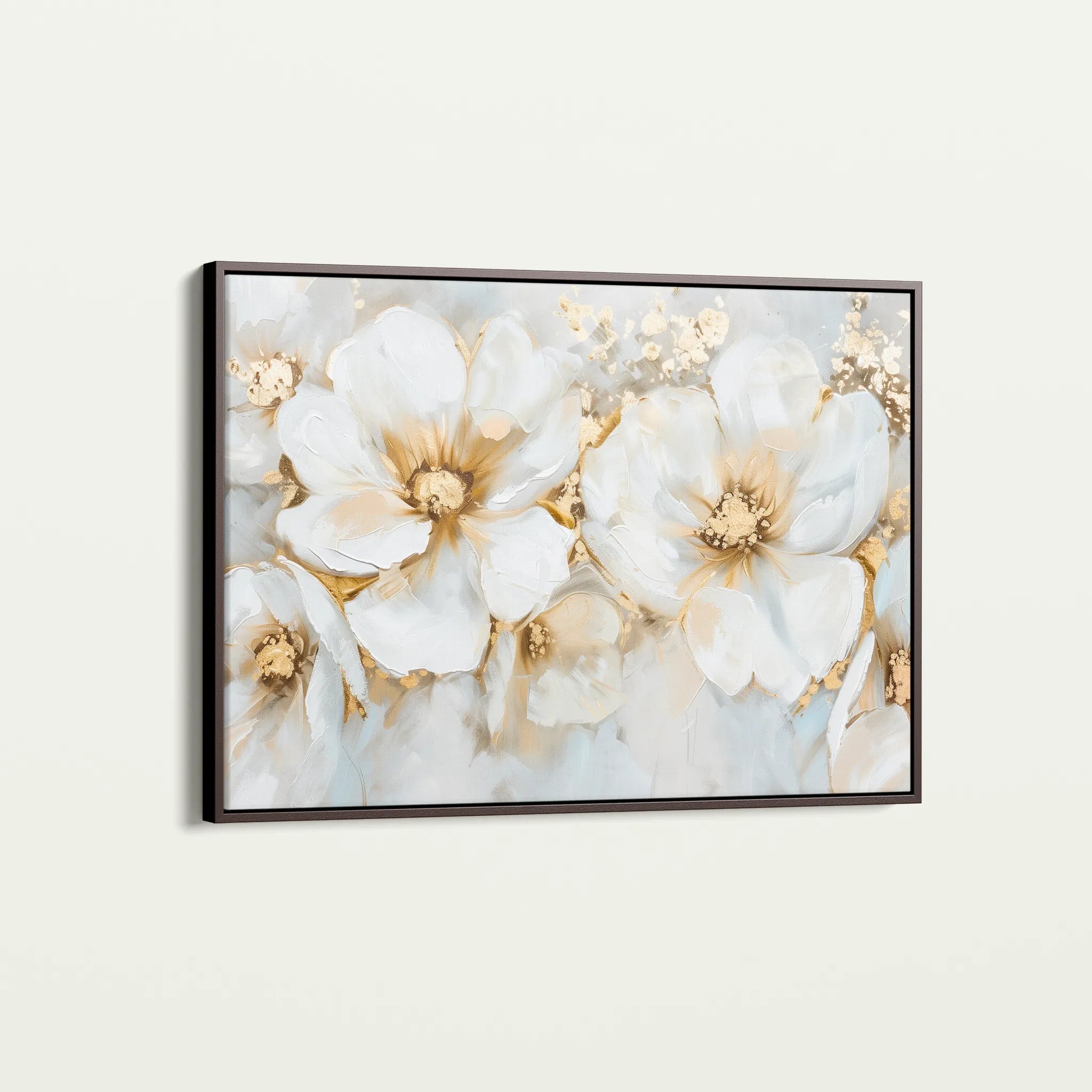 Floral 571 Canvas Art 60 x 40 cm / Black