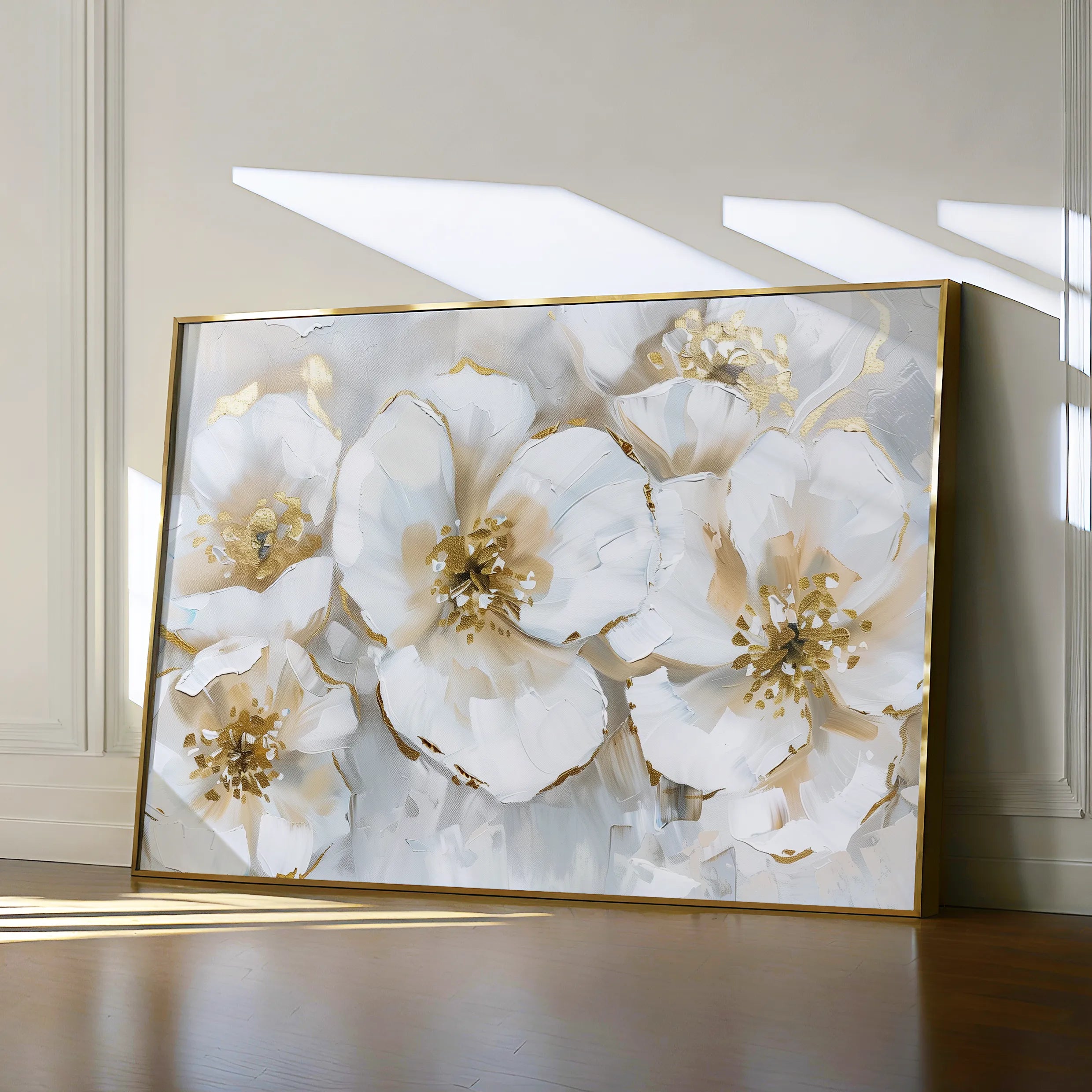Floral 572 Canvas Art 60 x 40 cm / Black