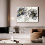 Floral 573 Canvas Art 60 x 40 cm / Black