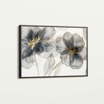 Floral 573 Canvas Art 60 x 40 cm / Black