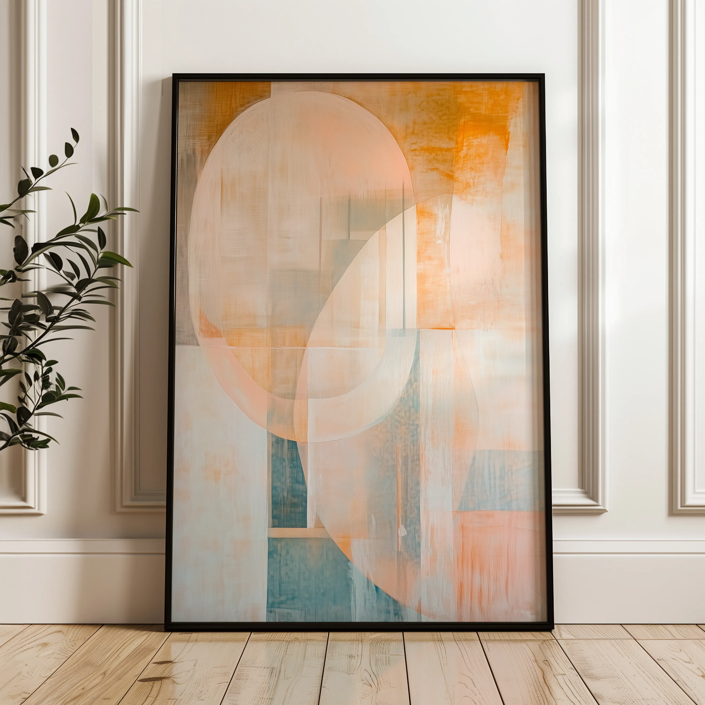 Abstract 574 Canvas Art 60 x 40 cm / Black