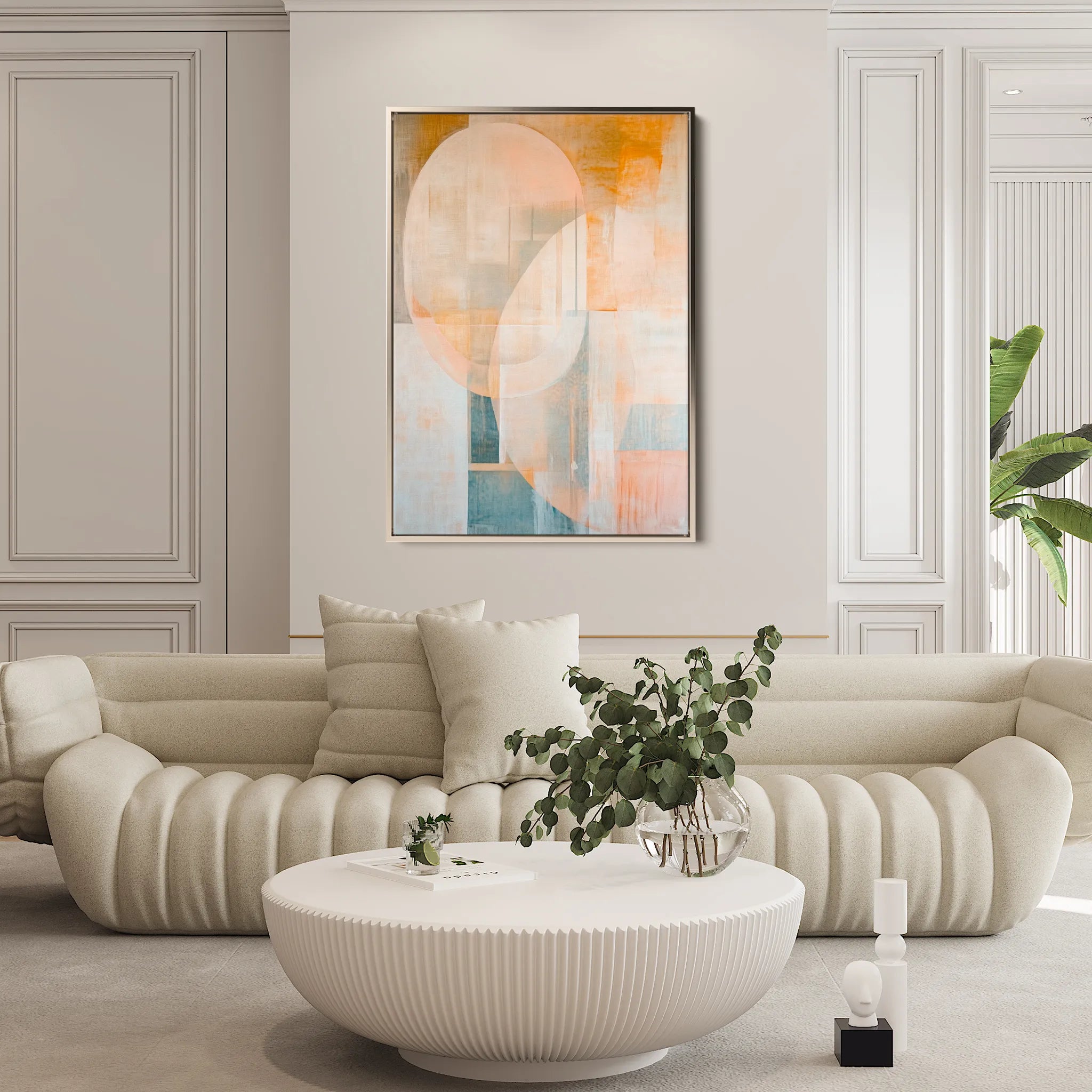 Abstract 574 Canvas Art 60 x 40 cm / Black