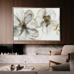 Floral 574 Canvas Art 60 x 40 cm / Black