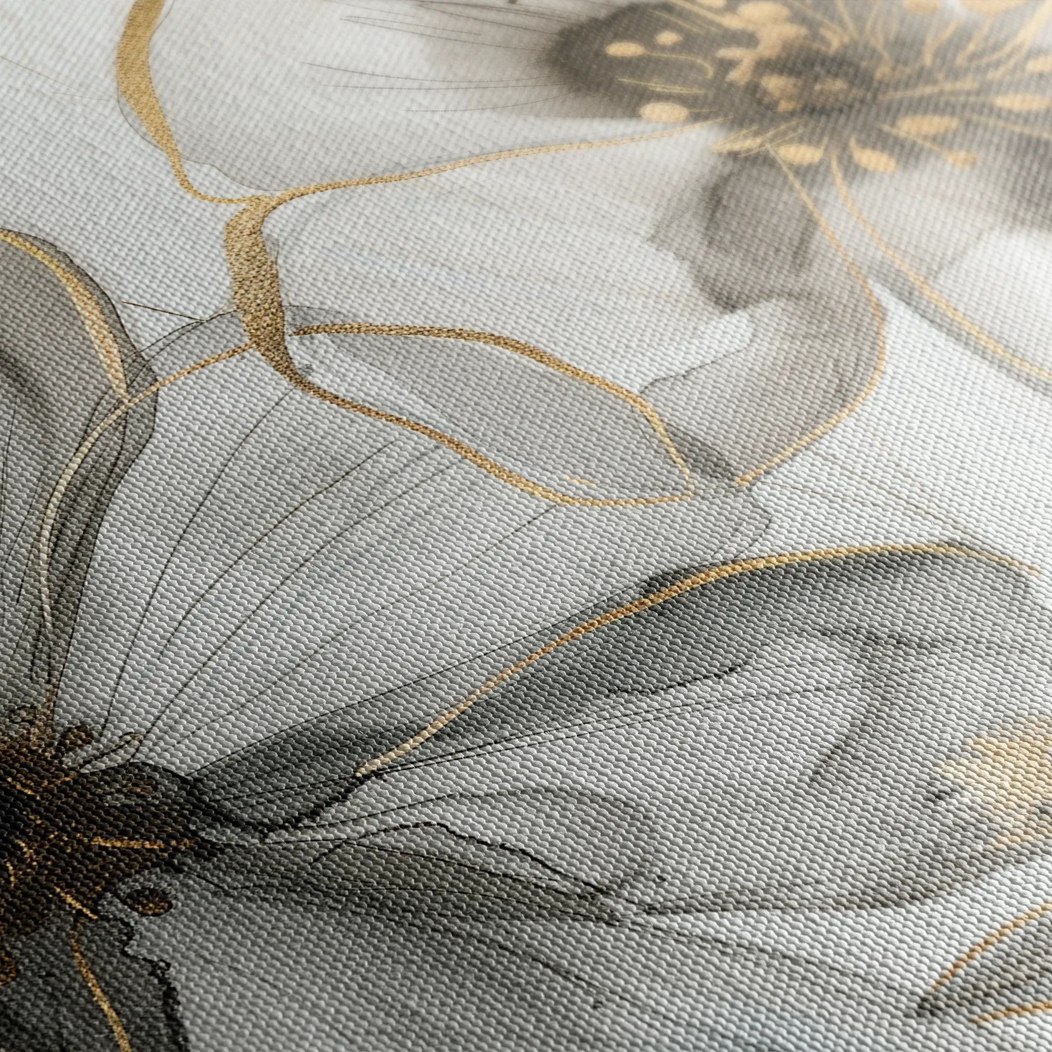 Floral 574 Canvas Art 60 x 40 cm / Black