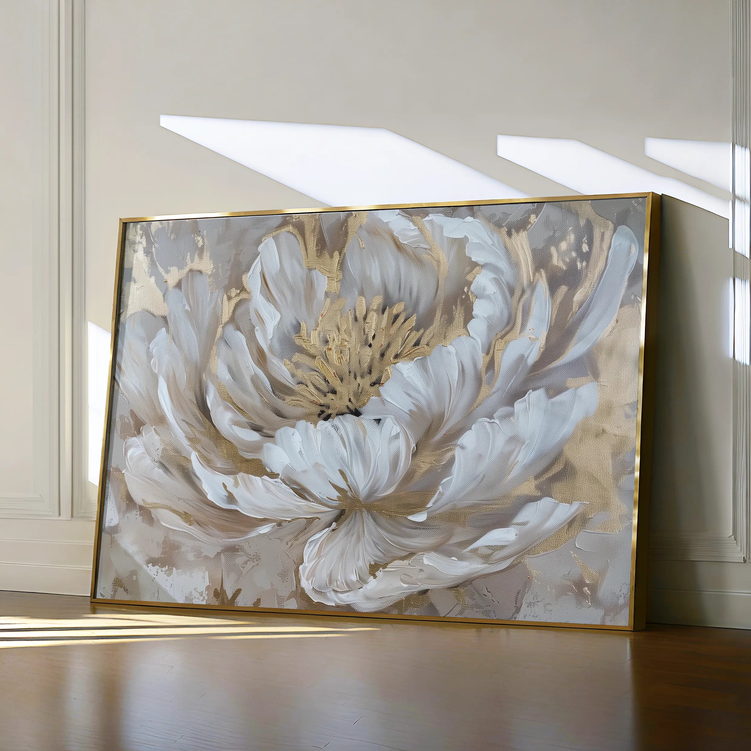 Floral 575 Canvas Art 60 x 40 cm / Black