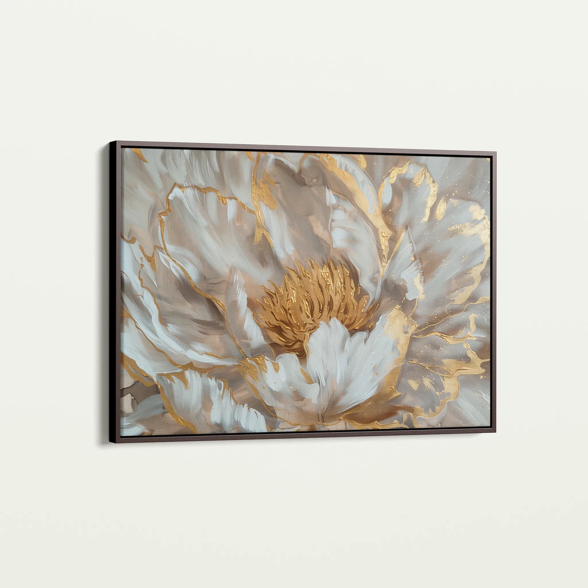 Floral 576 Canvas Art 60 x 40 cm / Black