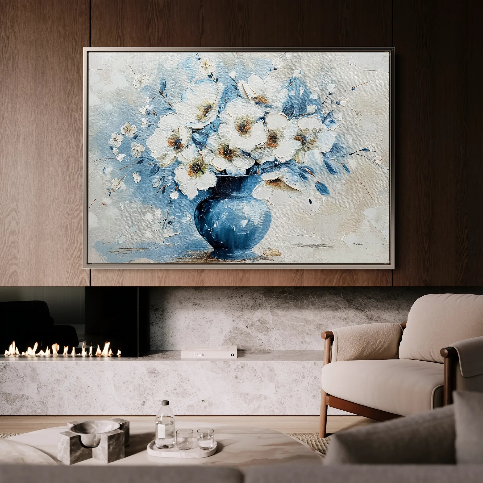 Floral 577 Canvas Art 60 x 40 cm / Black