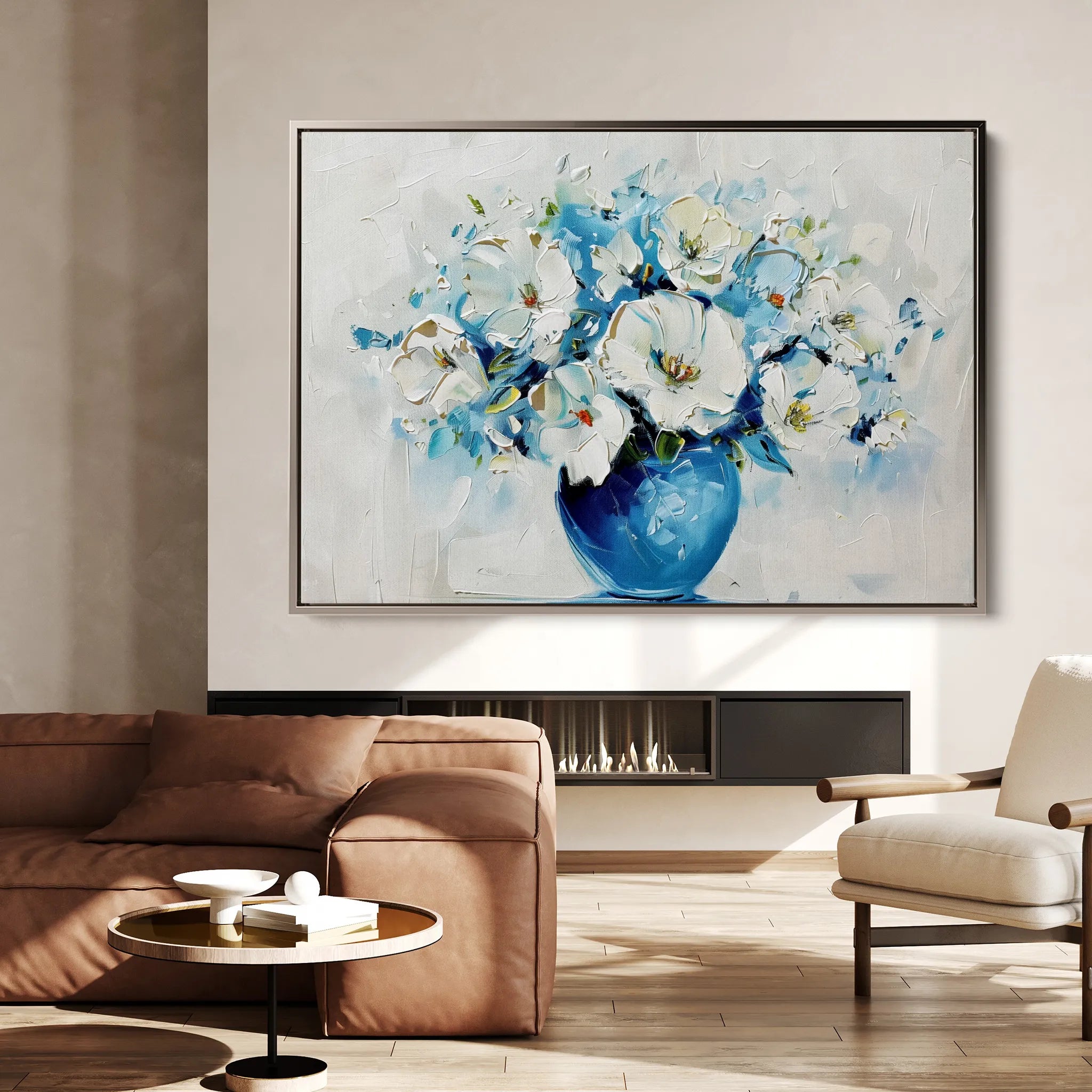 Floral 578 Canvas Art 60 x 40 cm / Black