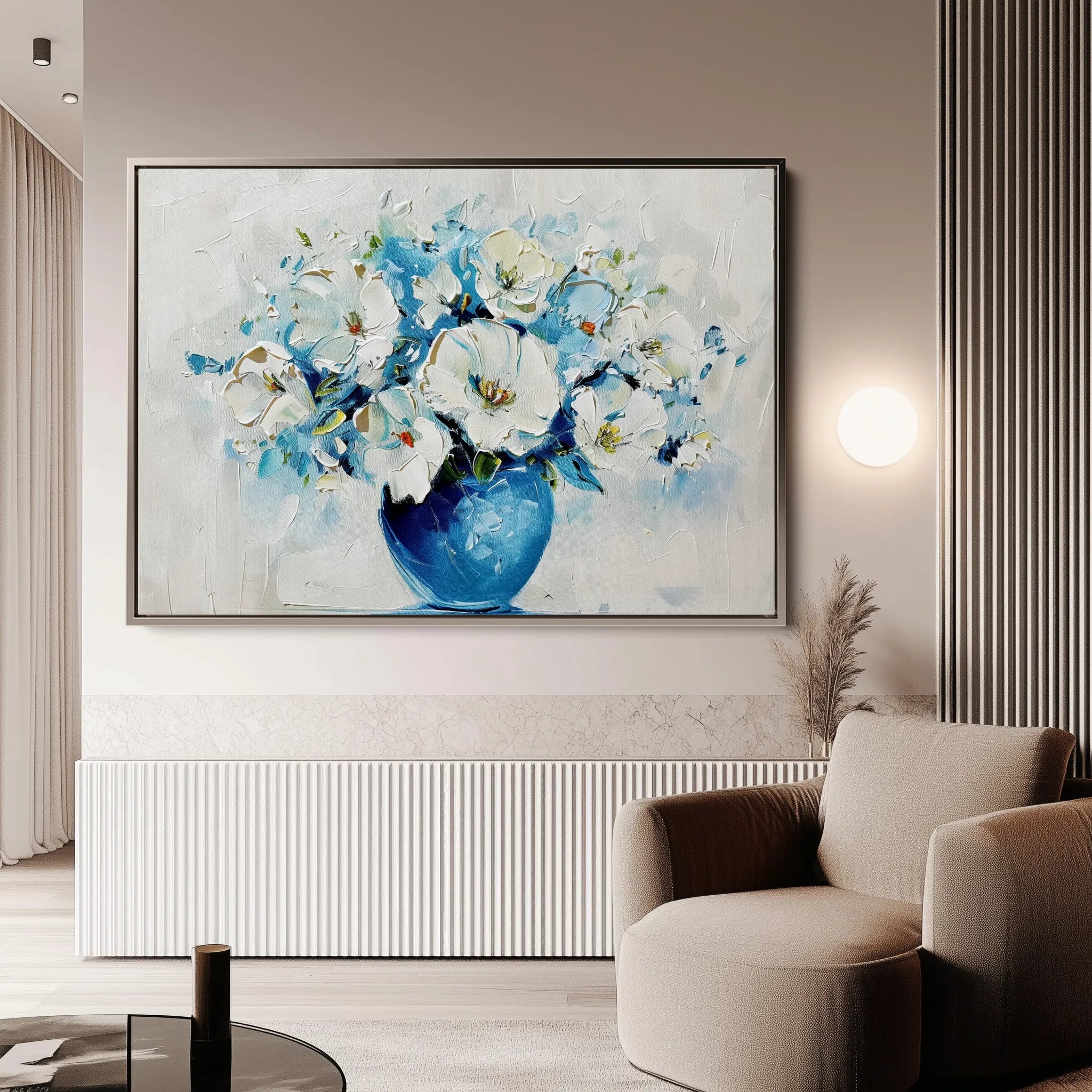 Floral 578 Canvas Art 60 x 40 cm / Black
