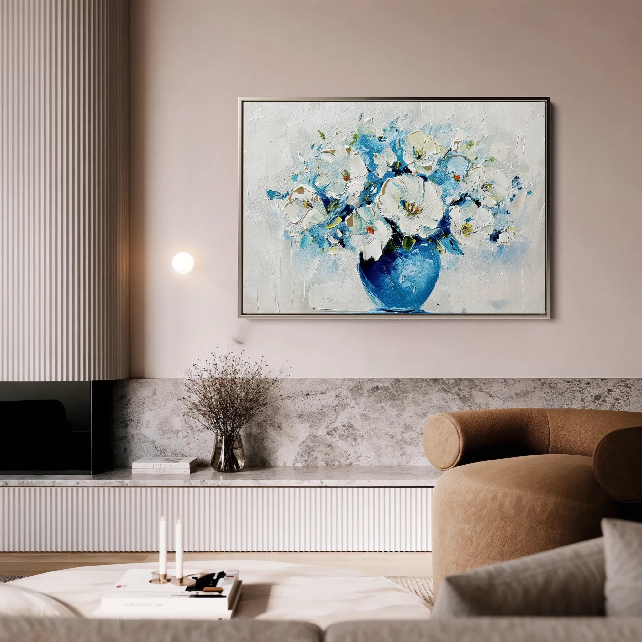 Floral 578 Canvas Art 60 x 40 cm / Black