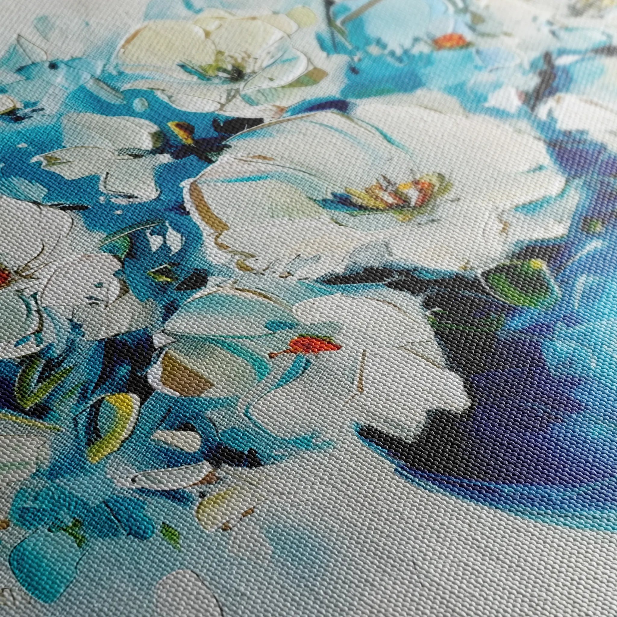 Floral 578 Canvas Art 60 x 40 cm / Black