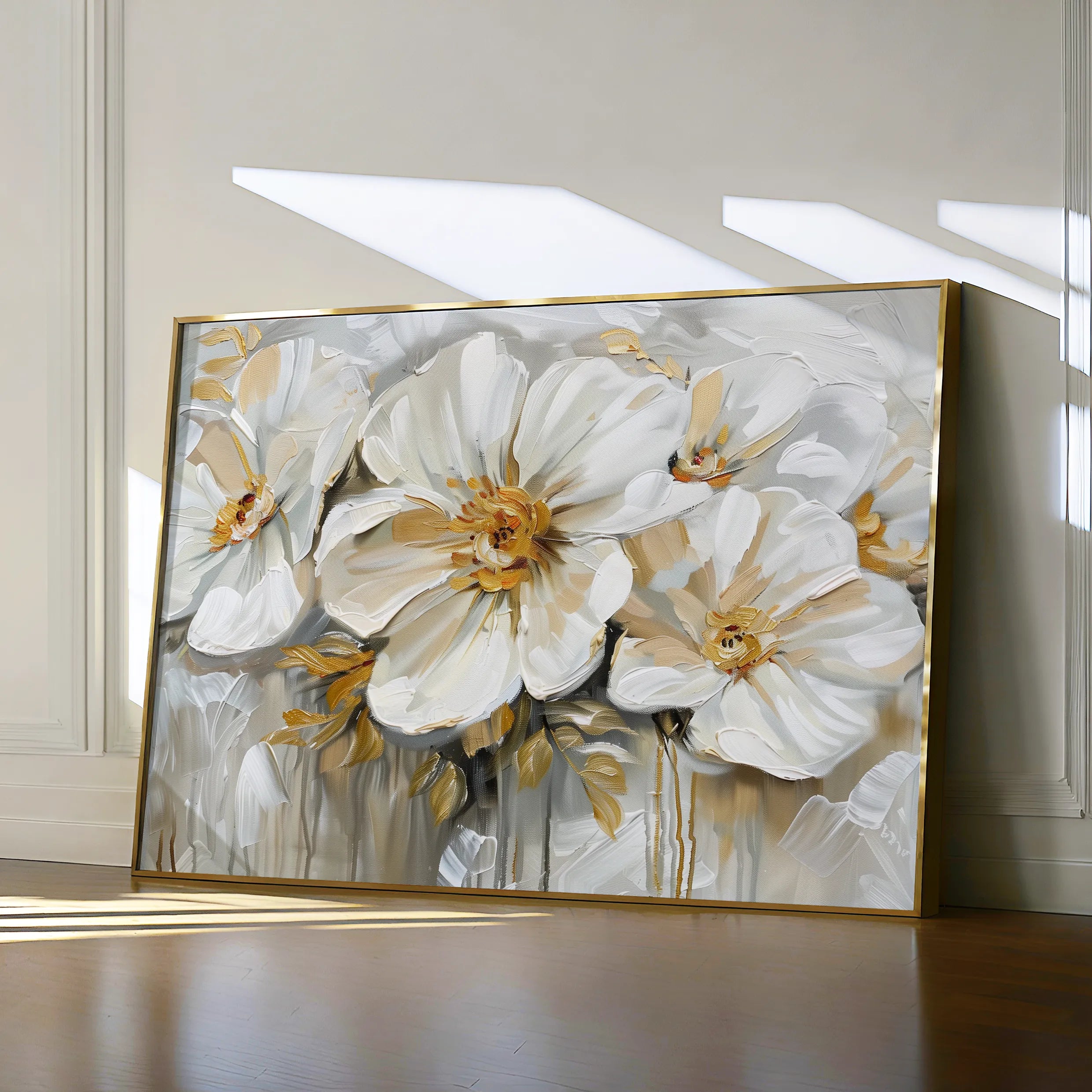 Floral 579 Canvas Art 60 x 40 cm / Black