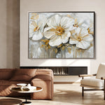 Floral 579 Canvas Art 60 x 40 cm / Black
