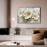 Floral 579 Canvas Art 60 x 40 cm / Black