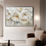 Floral 580 Canvas Art 60 x 40 cm / Black